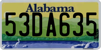 AL license plate 53DA635
