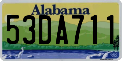 AL license plate 53DA711