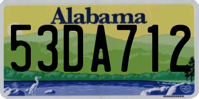 AL license plate 53DA712