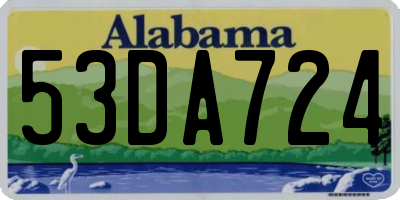 AL license plate 53DA724