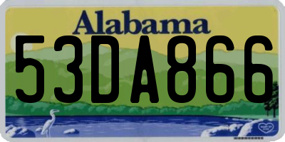 AL license plate 53DA866