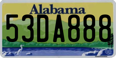 AL license plate 53DA888