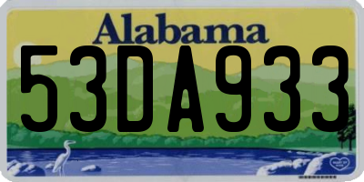 AL license plate 53DA933