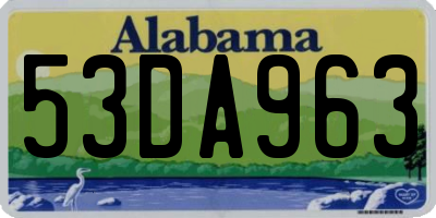 AL license plate 53DA963