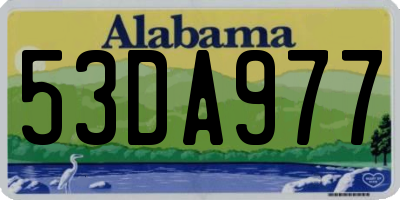 AL license plate 53DA977