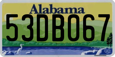 AL license plate 53DB067