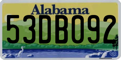 AL license plate 53DB092