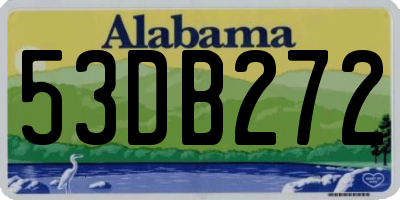 AL license plate 53DB272
