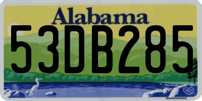 AL license plate 53DB285