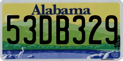 AL license plate 53DB329