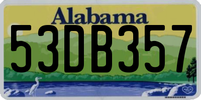 AL license plate 53DB357