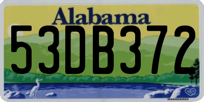 AL license plate 53DB372
