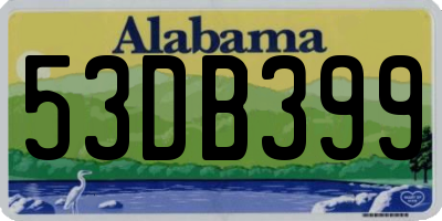 AL license plate 53DB399