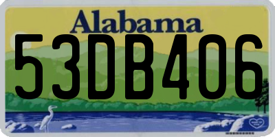 AL license plate 53DB406