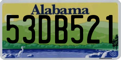 AL license plate 53DB521