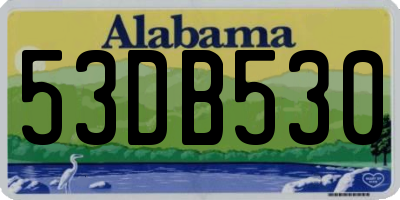 AL license plate 53DB530