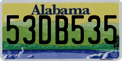AL license plate 53DB535