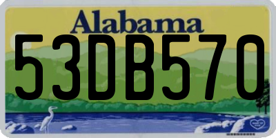 AL license plate 53DB570
