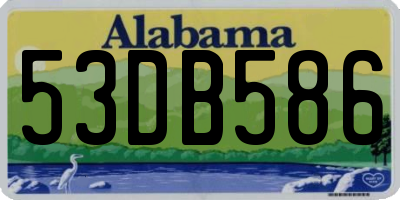 AL license plate 53DB586