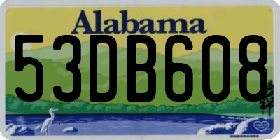 AL license plate 53DB608