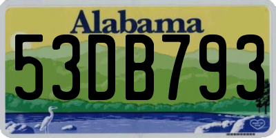 AL license plate 53DB793