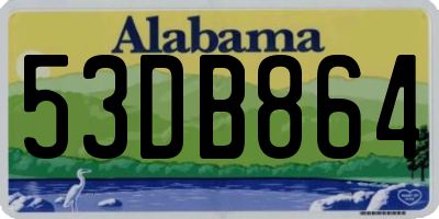 AL license plate 53DB864