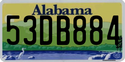 AL license plate 53DB884