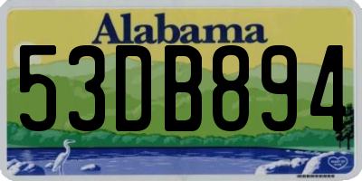 AL license plate 53DB894