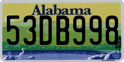 AL license plate 53DB998