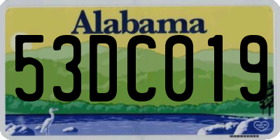 AL license plate 53DC019