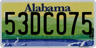 AL license plate 53DC075