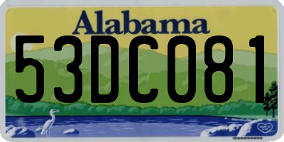 AL license plate 53DC081