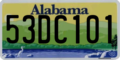 AL license plate 53DC101