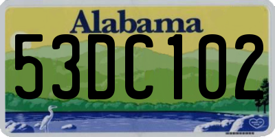 AL license plate 53DC102
