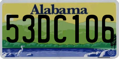 AL license plate 53DC106
