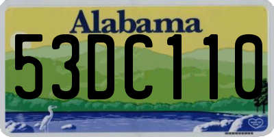 AL license plate 53DC110
