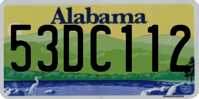 AL license plate 53DC112
