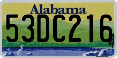 AL license plate 53DC216