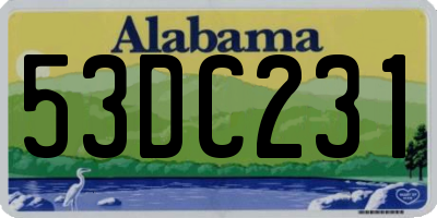 AL license plate 53DC231