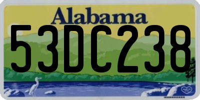 AL license plate 53DC238