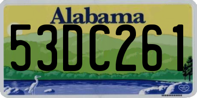AL license plate 53DC261