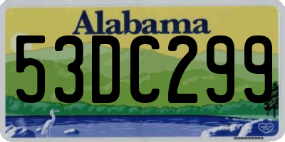 AL license plate 53DC299