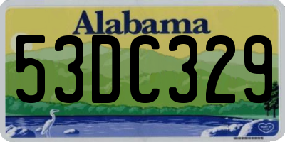 AL license plate 53DC329