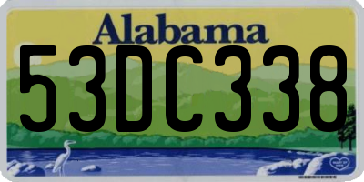 AL license plate 53DC338