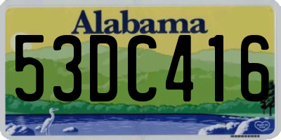 AL license plate 53DC416