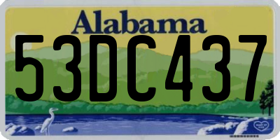 AL license plate 53DC437