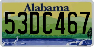 AL license plate 53DC467
