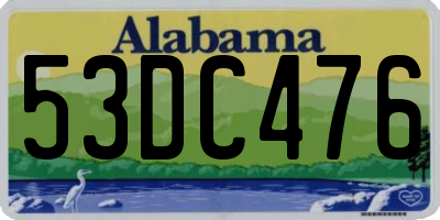 AL license plate 53DC476