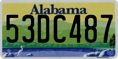 AL license plate 53DC487