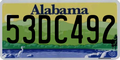 AL license plate 53DC492